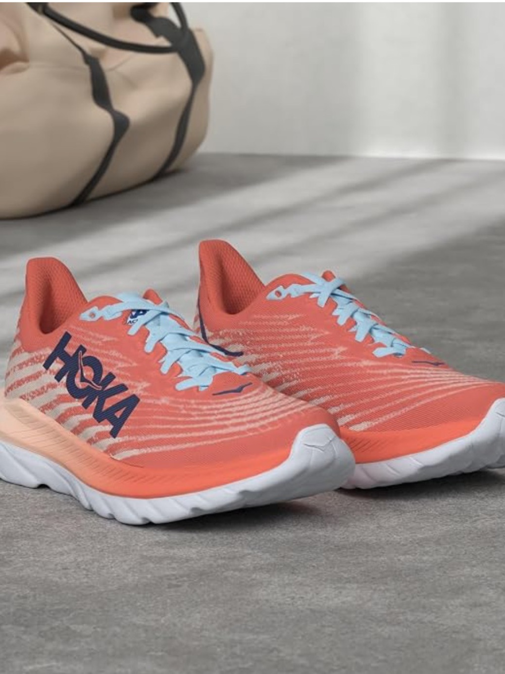 HOKA MACH 5 Running Shoes Camellia/Peach Parfait Colorway Women’s Size 7.5
